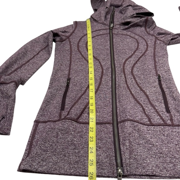 Lululemon Stride Jacket II Luon Hooded Size 4 Heathered Cherry Athleisure Yoga - Picture 12 of 16